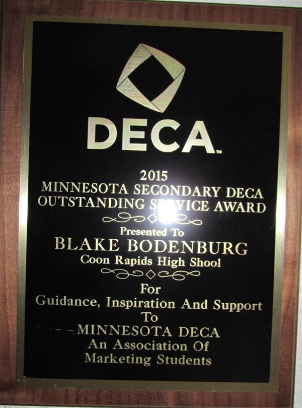  2015 Outstanding Service MN DECA